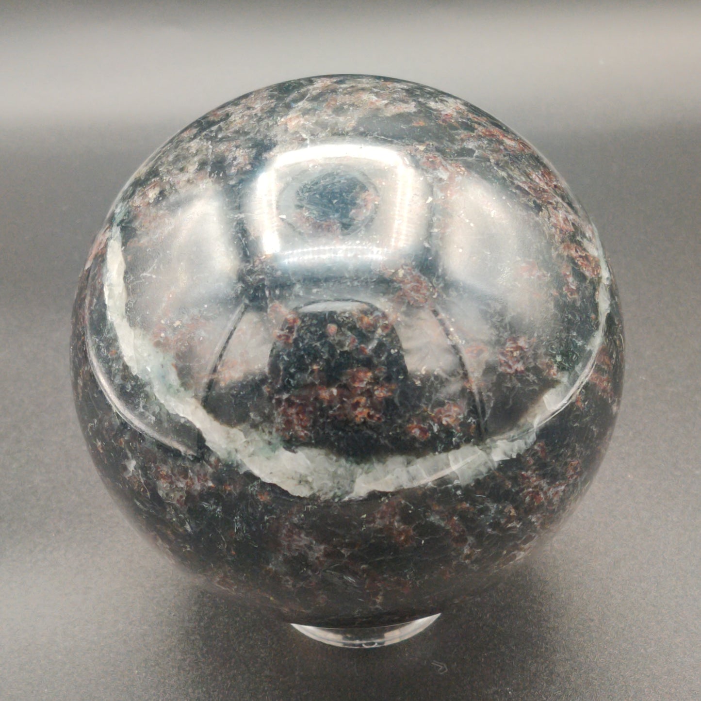 Fireworks Stone with Quartz Sphere 6 lbs (2723g)