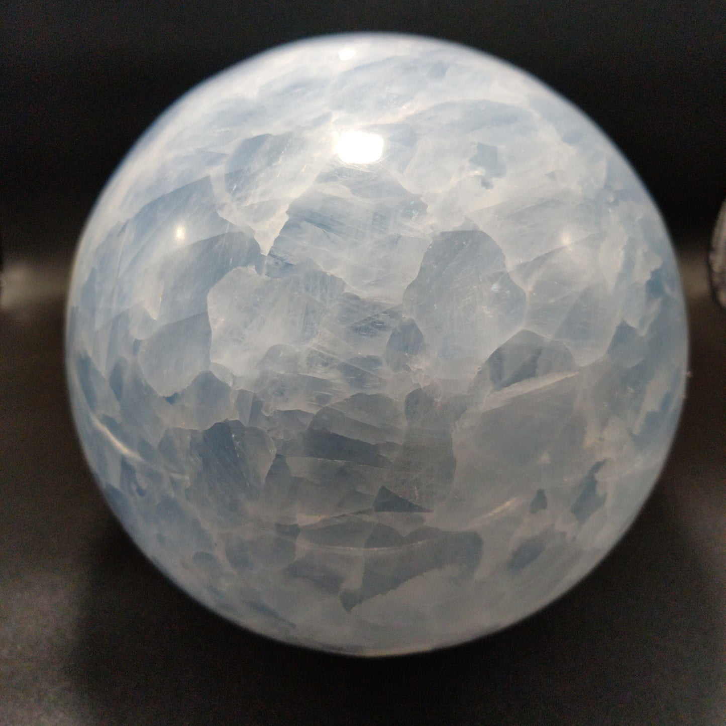 Blue Calcite Sphere 24.8 lbs (11250g)