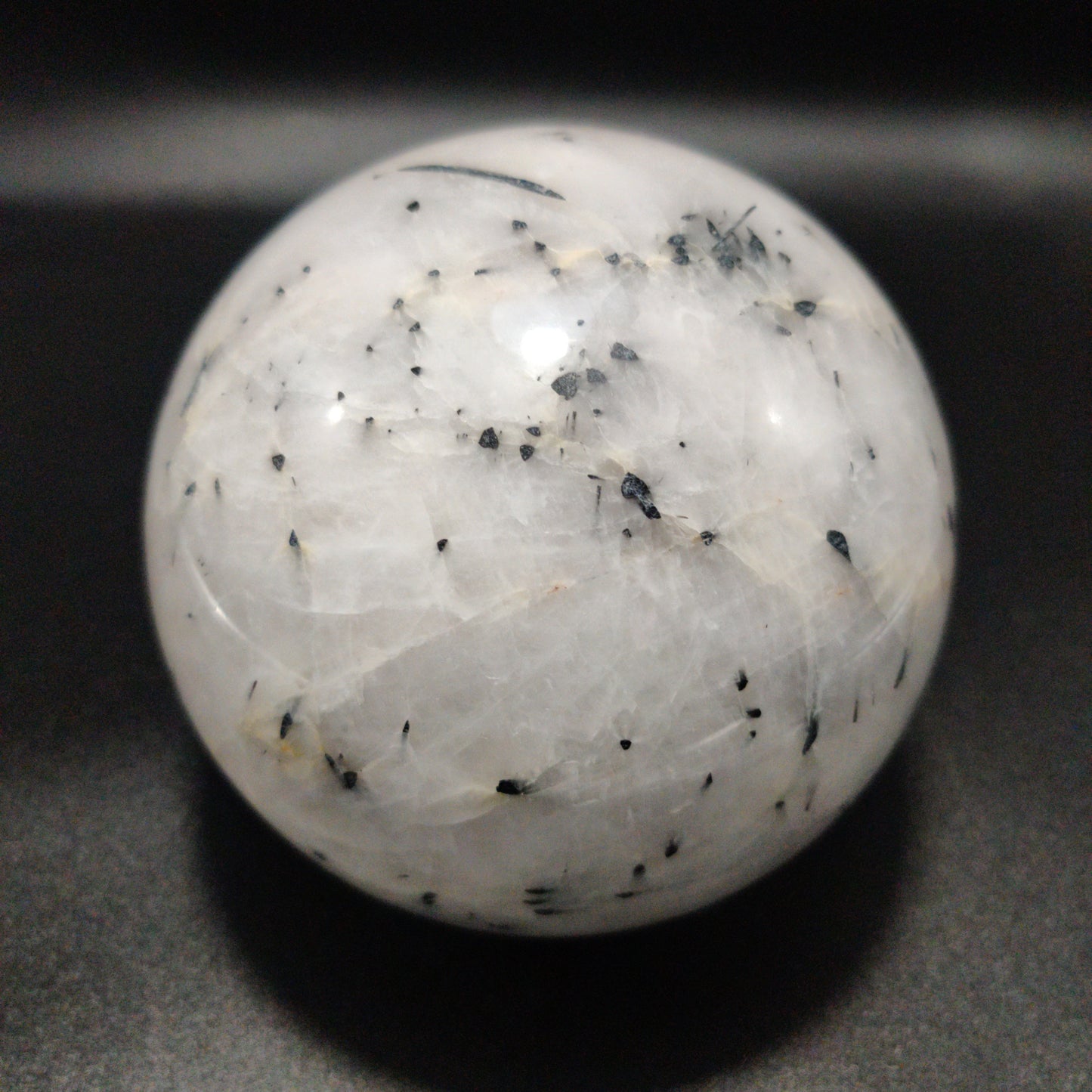 Black Tourmaline with Quartz Sphere 6.42 lbs (2910g)