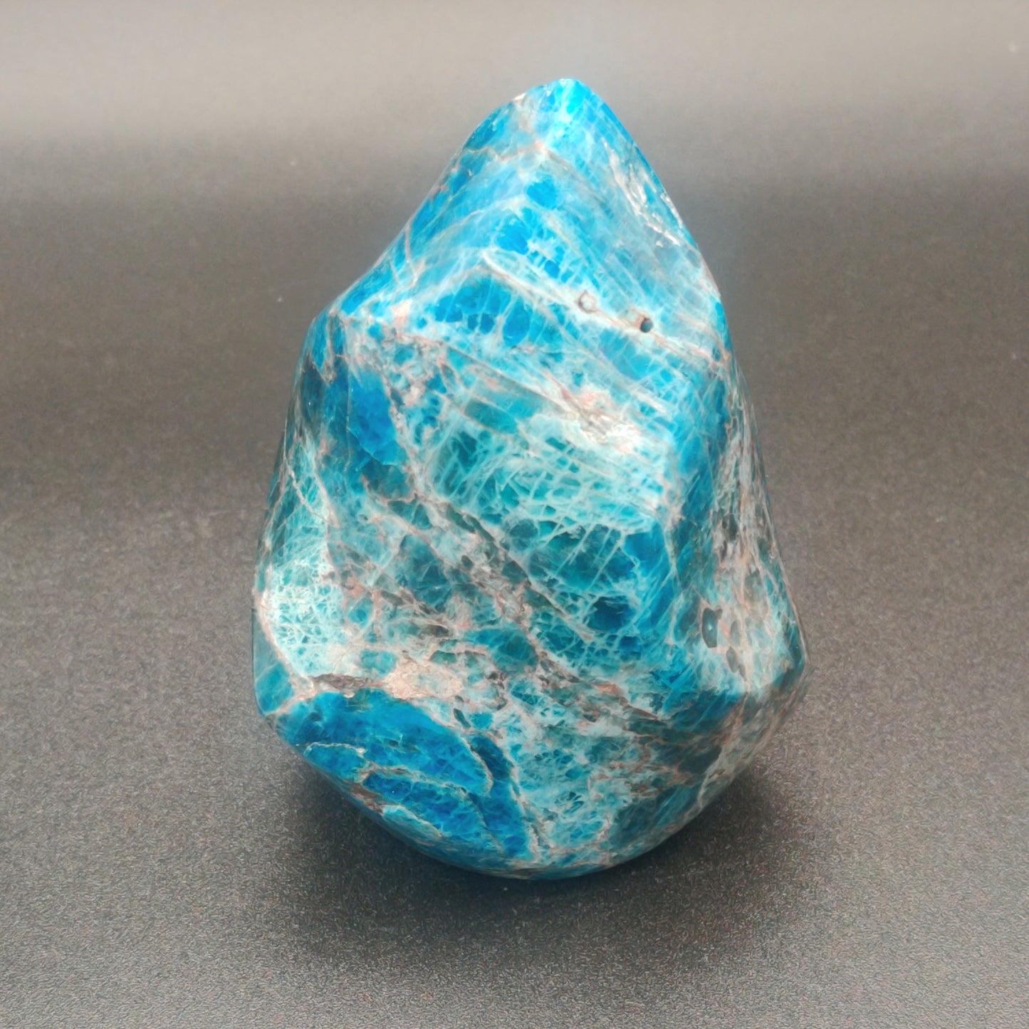 Blue Apatite Spiral Flame Freeform 1.19 lbs (541g)