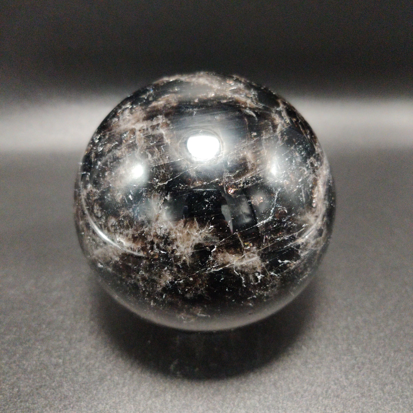 Black Smokey Quartz Sphere 4.59 lbs (2084g)