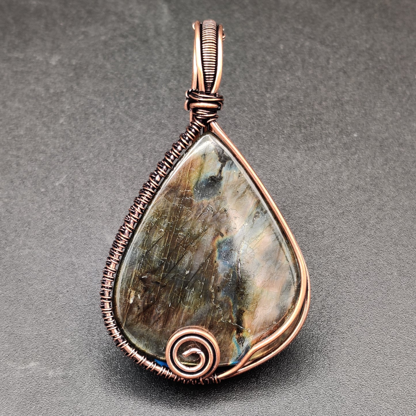 Labradorite Cabochon Wire Wrapped 182.4 carats (36.48g)