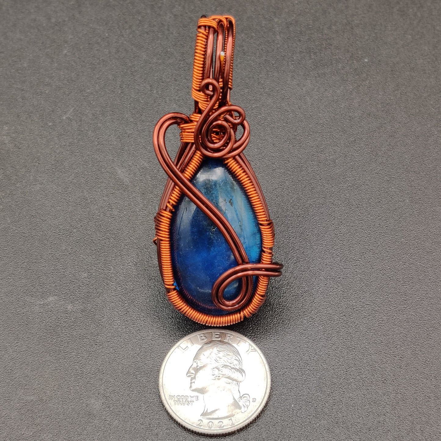 Labradorite Cabochon Wire Wrapped 69.2 carats (13.84g)