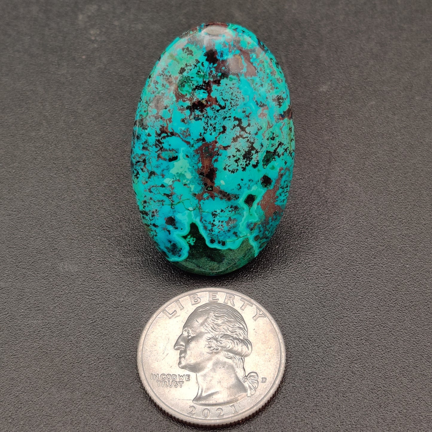 Boulder Blue Azurite Cabochon 55.65 carats (11.13g)